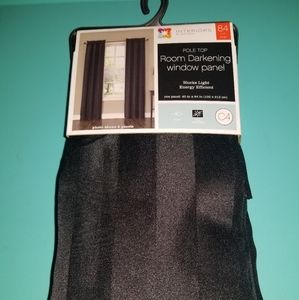 84" Black Room Darkening Curtain